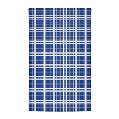 Tapis à carreaux bleu