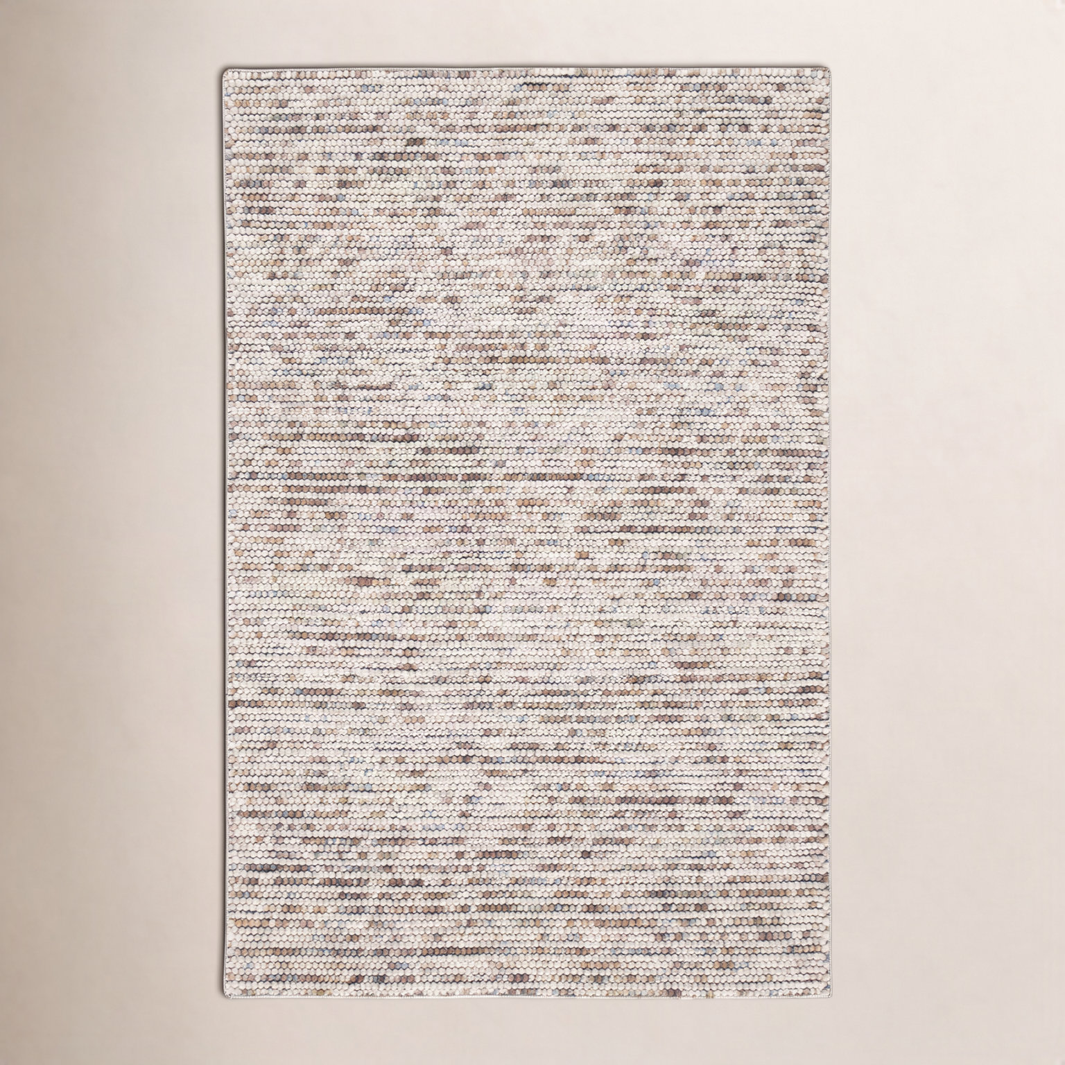 Elle Ivory Multi Hand-Woven Flatweave Rug, Rectangle 2'3" x 4'