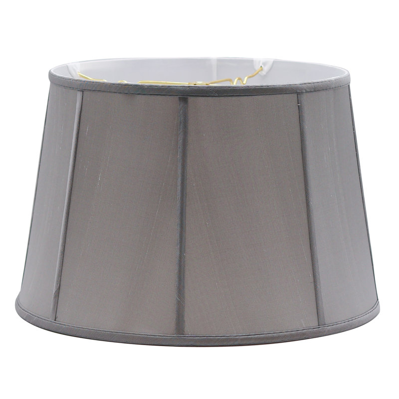 Soie pure empire moderne Dupioni, Gris, H 11,5 po x l 18 po x P 18 po