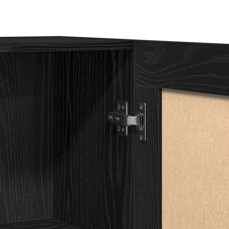 120cm Sideboard, Black Oak, Engineered Wood