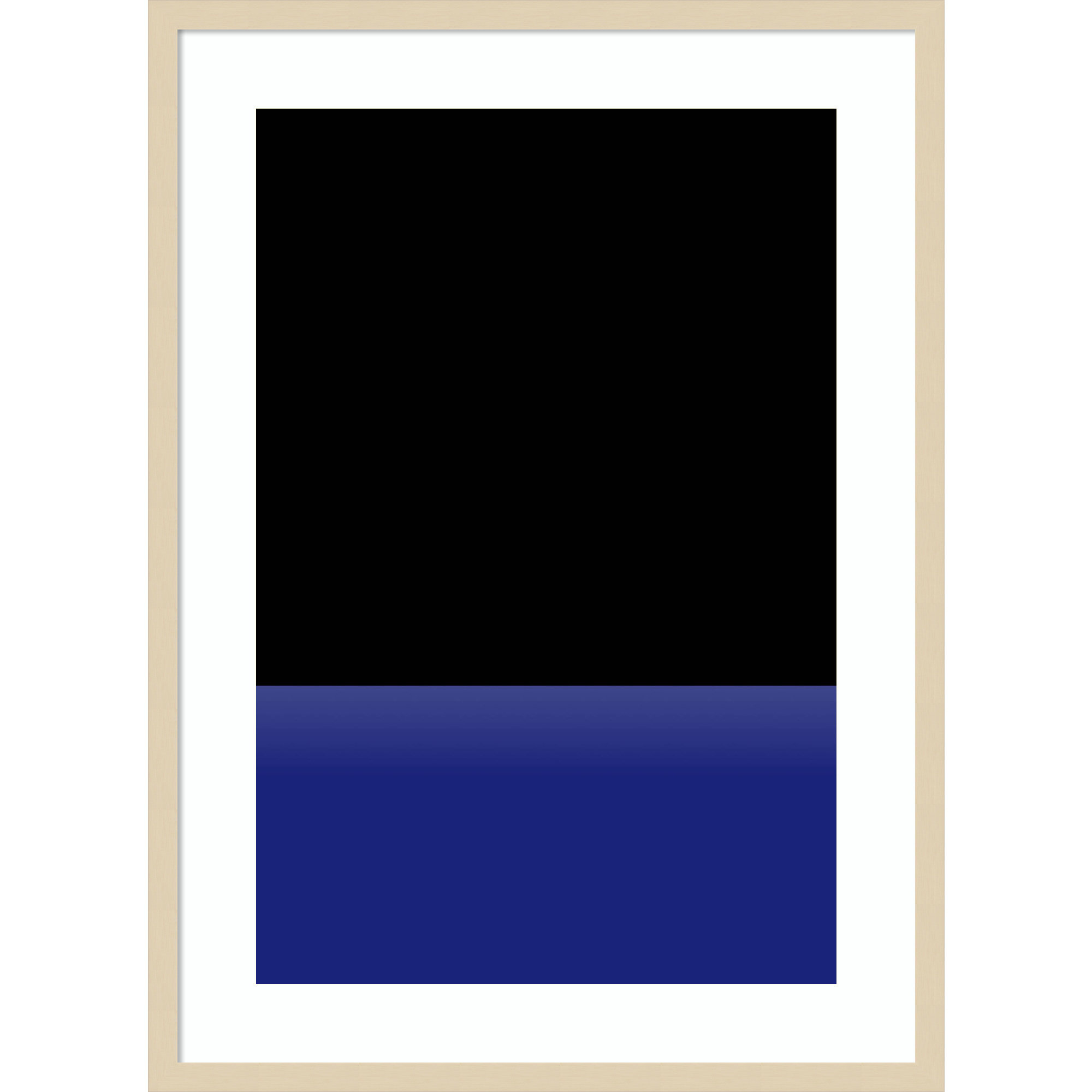 Sea by Alex Caminker Wood Framed Wall Art Print, Brown , 33" H x 24" W