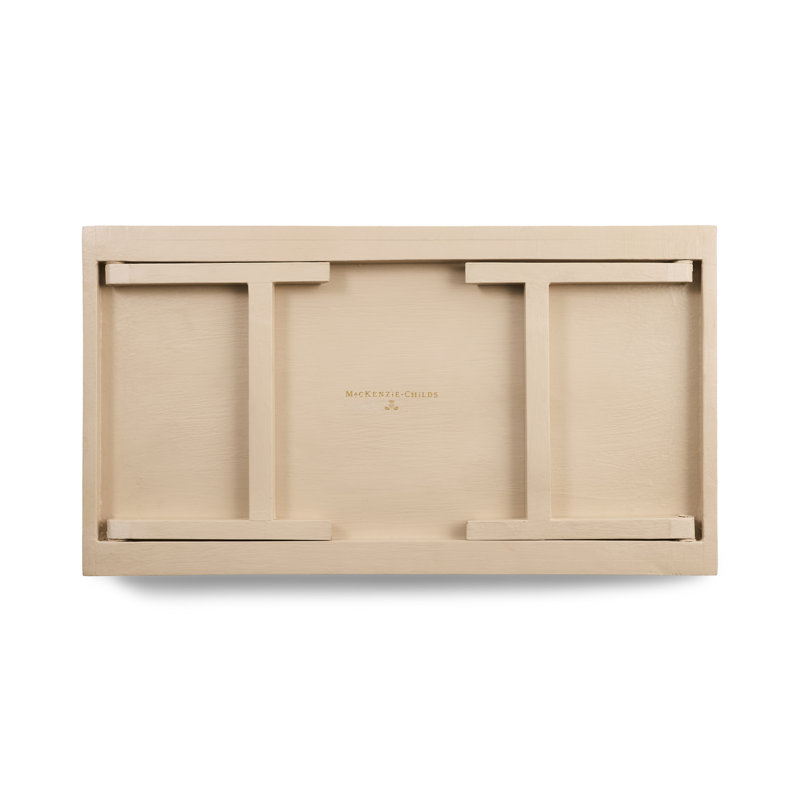 Courtly Check Serving Tray, 9" H x 21.75" W x 12.75" D, Brown