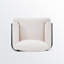 Grand fauteuil d'extérieur 40,5 po en aluminium thermolaqué avec coussins de siège épais de 5,85 po