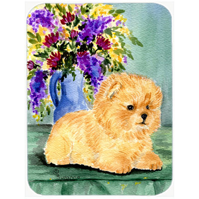 East Urban Home Pomeranian Glass Cutting Board