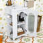Meuble-lavabo compact avec lavabo et rangement - Panneau de fibres à densité moyenne imperméable, lavabo en céramique-90184082