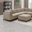 Canapé modulaire en tissu d'ameublement en chenille Camel
