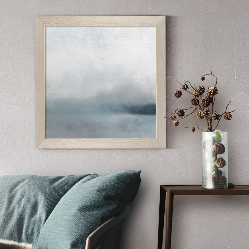 « Quiet Fog I », reproduction d’art sur toile encadrée, H 31,5 po x l 31,5 po x P 1,5 po, Cadre blanc