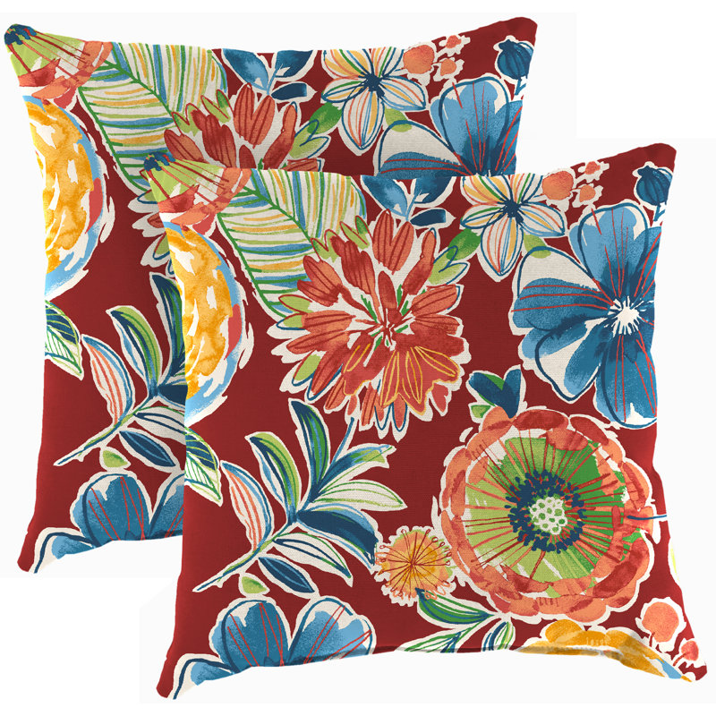 18" x 18" Outdoor Throw Pillow, Dailey Pewter