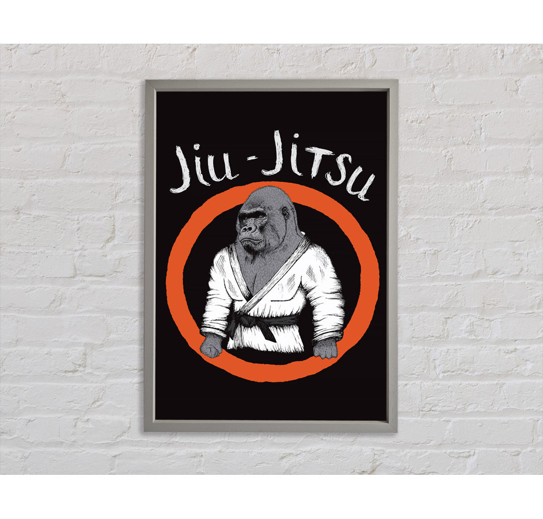 Gerahmtes Leinwandbild Jiu Jitsu Gorilla