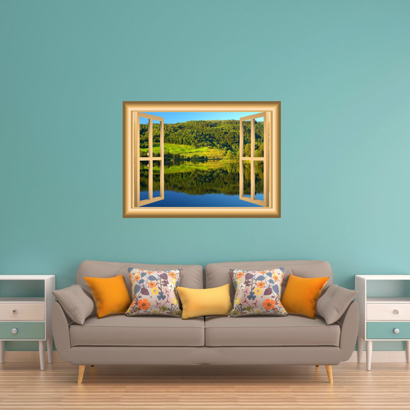 Landscape & Nature Wall Decal, 36" H x 46" W x 0.01" D, Gold