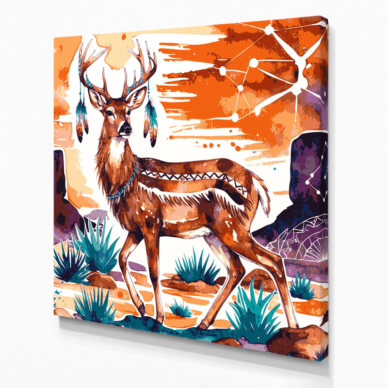 Art mural sur toile 19, Southwestern Animals, H 8 po x l 8 po