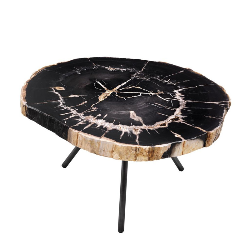 De Soto Solid Wood Nesting Coffee Table, Black