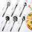 Ensemble d'ustensiles de cuisine en acier inoxydable 6 pièces - Outils de cuisine résistants à la chaleur avec passoire, fourchette à barbecue, pelle à pâtes, cuillère à soupe et cuillère pointue pour une cuisine polyvalente