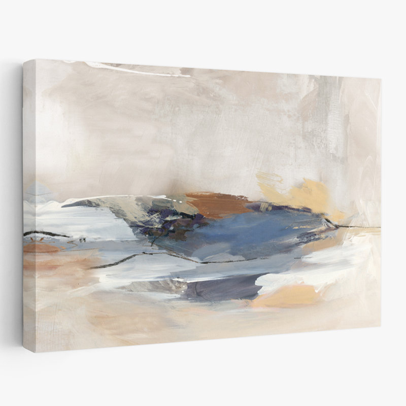 Vaste sérénité II - peinture abstraite paysage marin, H 16 po x l 24 po