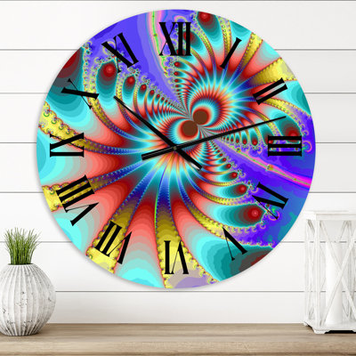 Fractale portail magique I - horloge murale moderne