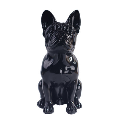 Bulldog Statue French Dog Sculpture Animals Home Decor Resin Dog Figurine Accent For Bedroom Book Shelf Decorations Gifts For Dog Lovers