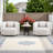 39" Wide Cozy Boucle Upholstered Barrel Chair Set, 2-Piece Accent Chairs for Living Room and Bedroom-230003253