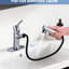 Robinet de lavabo pour salle de bain escamotable, poignée simple, 3 réglages de jet, bouchon de bonde escamotable et plaque de pont, finition de fabrication en acier inoxydable, modes,-121617517