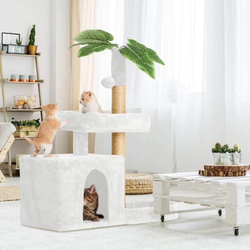 Braidyn-Drew 59'' H Cat Tree, White