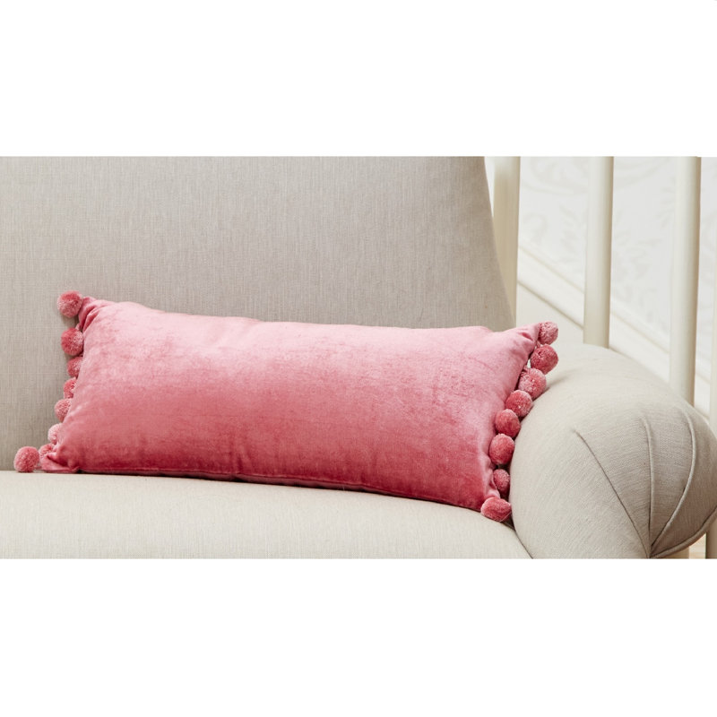 Housse de coussin rectangulaire en velours et insert Jodhpur, Prune
