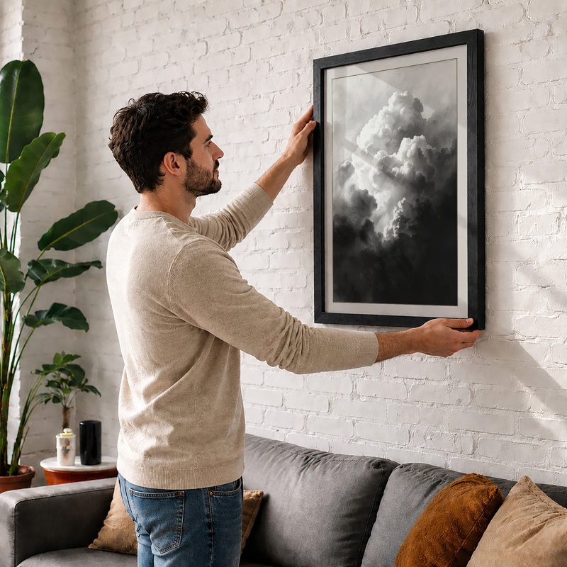 Towering Cumulus Modern - Print, A2 - 59.4 x 42.0 cm, Black