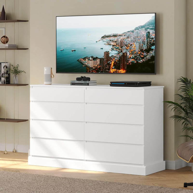 Victoir 51.6'' W 8 - Drawer Dresser, White