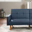 Canapé-lit de salon convertible bleu gris-398873616