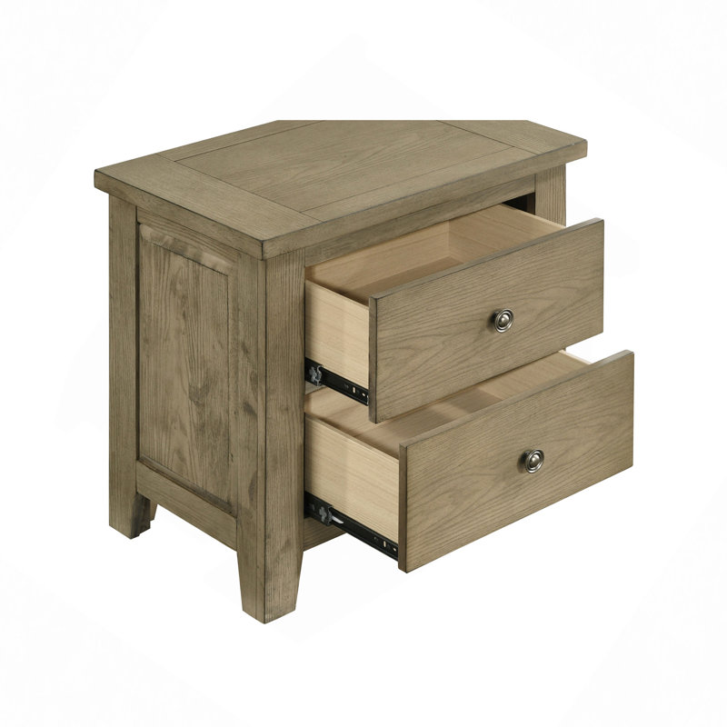 Fully Assembled 2-Drawer Nightstand