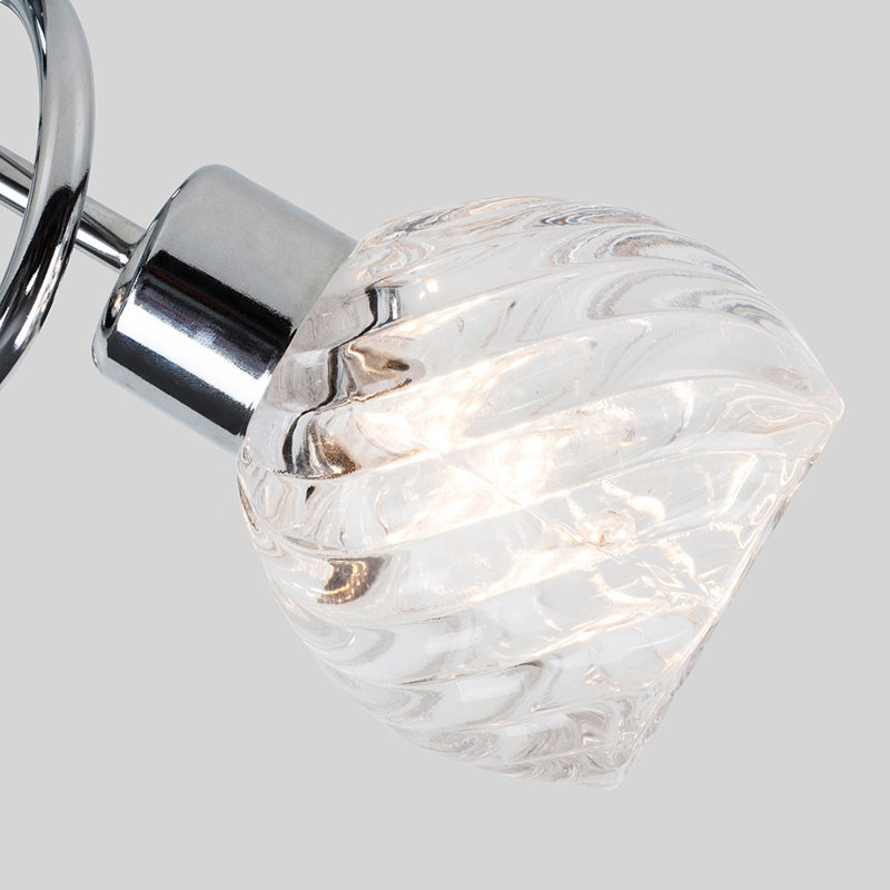 Donelson Glass Semi Flush Mount, 6500K Warm White