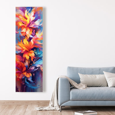 Plantes colorées - Toile de formes minimalistes pour la décoration intérieure