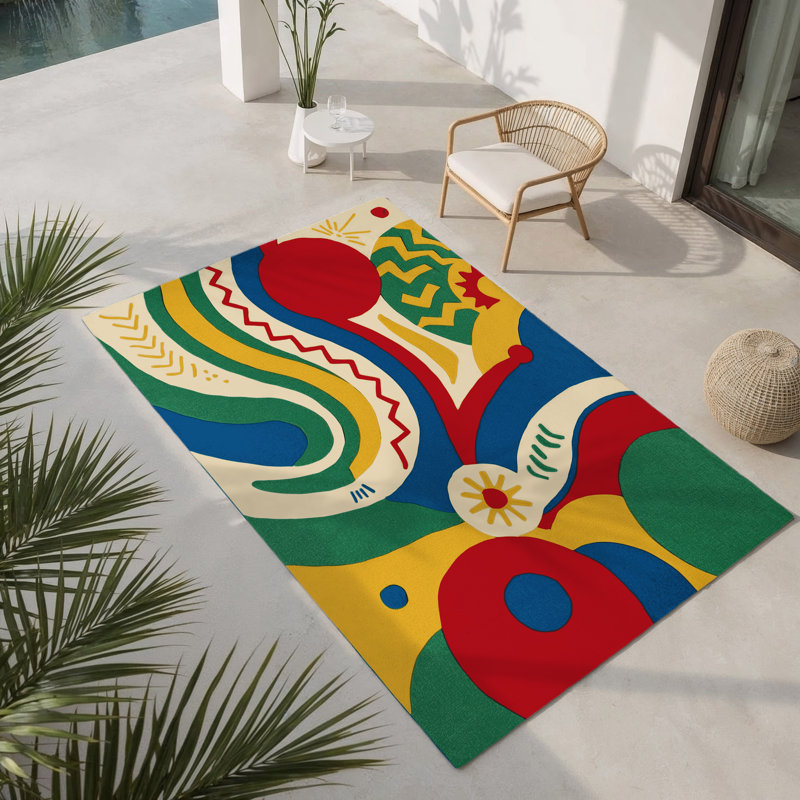 Dazzling Doodle Indoor And Outdoor Area Rug, Rectangle 2' x 3'