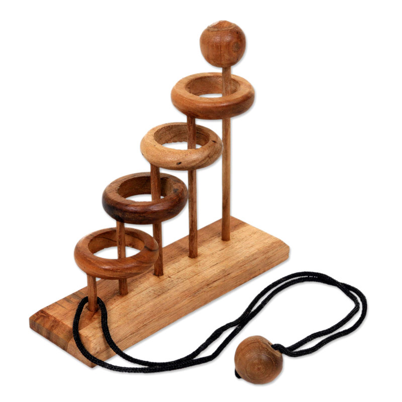 Sculpture teck puzzle nœuds magic Toxey