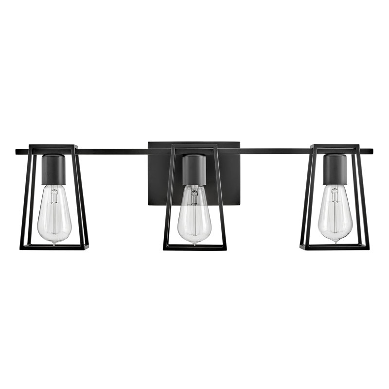 3-Light Open Cage Bath Vanity Fixture