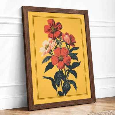 Triple Bloom Botanical - Framed Print