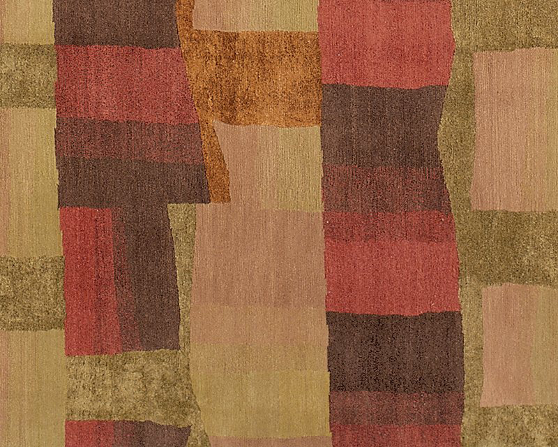 Eva H Hand Knotted Geometric Area Rug, Rectangle 9' x 12'