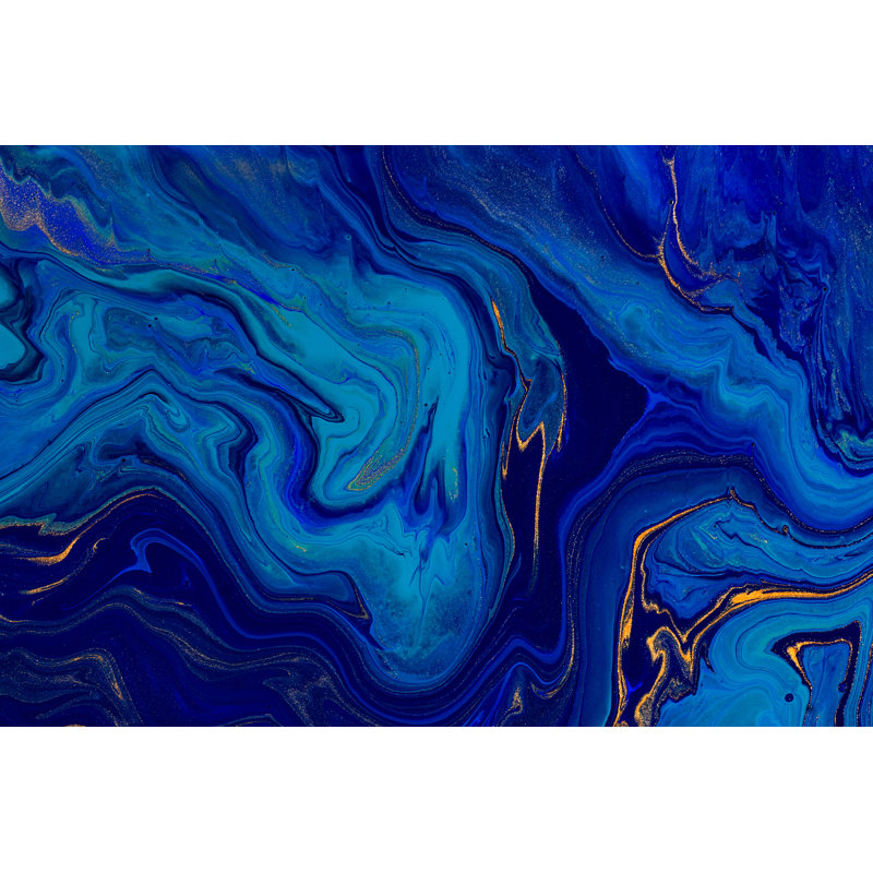 Liquid Marbling - Wrapped Canvas Print, 30cm H x 46cm W x 3.8cm D