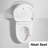 Basic Smart Toilet Tankless Auto-Open Flushing Foot Sensor Soft Closing Seat White (No Bidet Function)