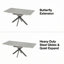 Table de salle à manger extensible 62,4 "à 78,15" avec base en X noire-130022633