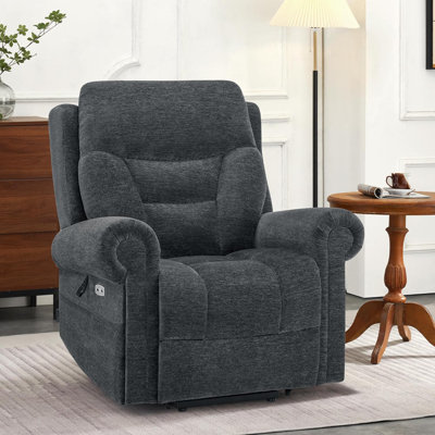 Gordian Dual Motor Power Recliner Lift Chair with Massage and Heat, Infinite Position, Fabric Upholstered