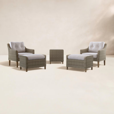 Kells 5 Piece Rattan Seating Group with Sunbrella Cushions