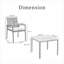 Ensemble 5 pièces de table et chaises de patio, ensemble de meubles d'extérieur en rotin-114235598-114235606