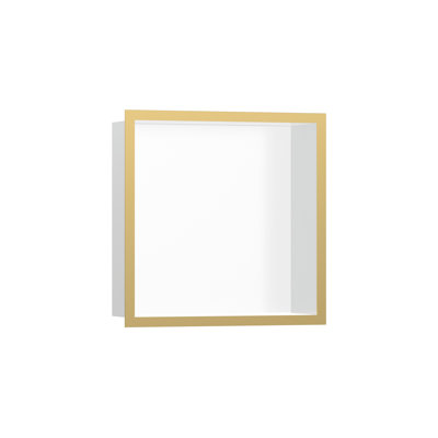 XtraStoris Individual Wall Niche Matte White with Design Frame 15.38" x 9.5" x 4"