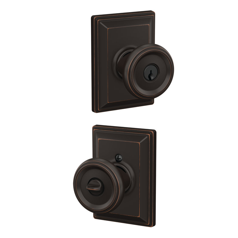 Complete Entry Knob Set with Deadbolt, Satin Nickel