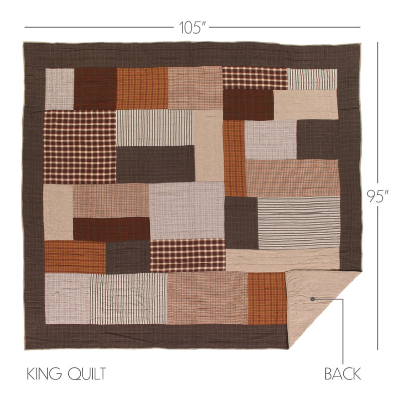 Rory Rustic Cotton Patchwork Quilt, King