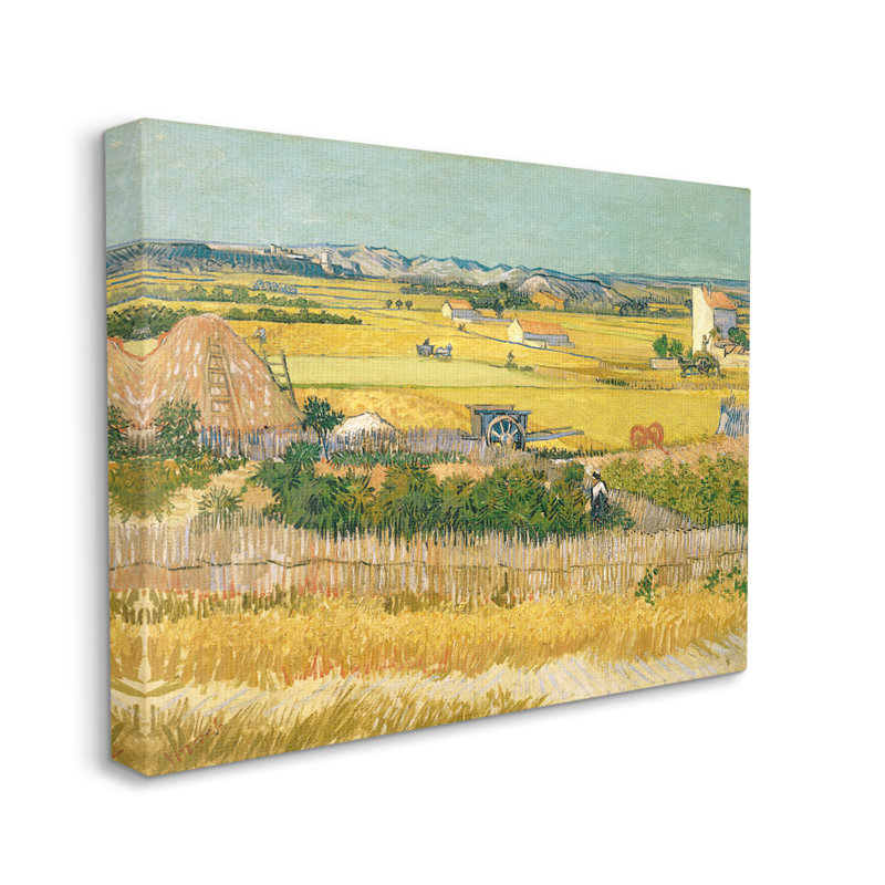 Vincent van Gogh Harvest Landscape Gallery Wrapped Canvas Print