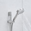 Robinet de douche mural de 10 po pour salle de bain - Noir mat avec système de douchette à 5 jets pour