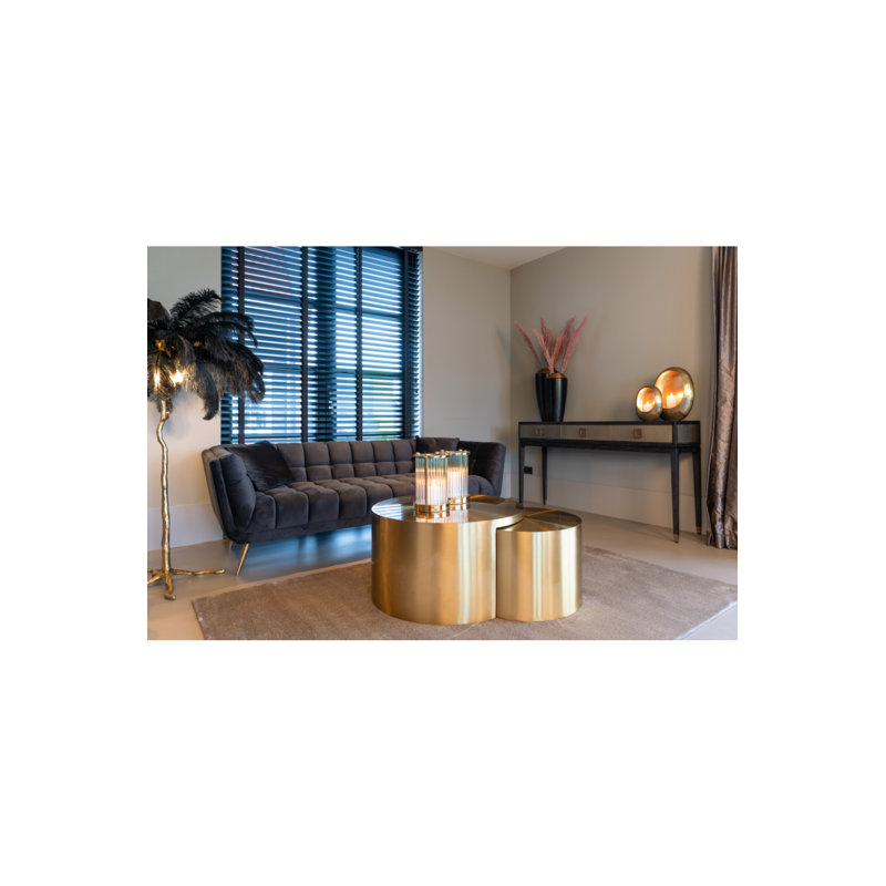 Huxley Velvet Sofa, Anthracite Velvet