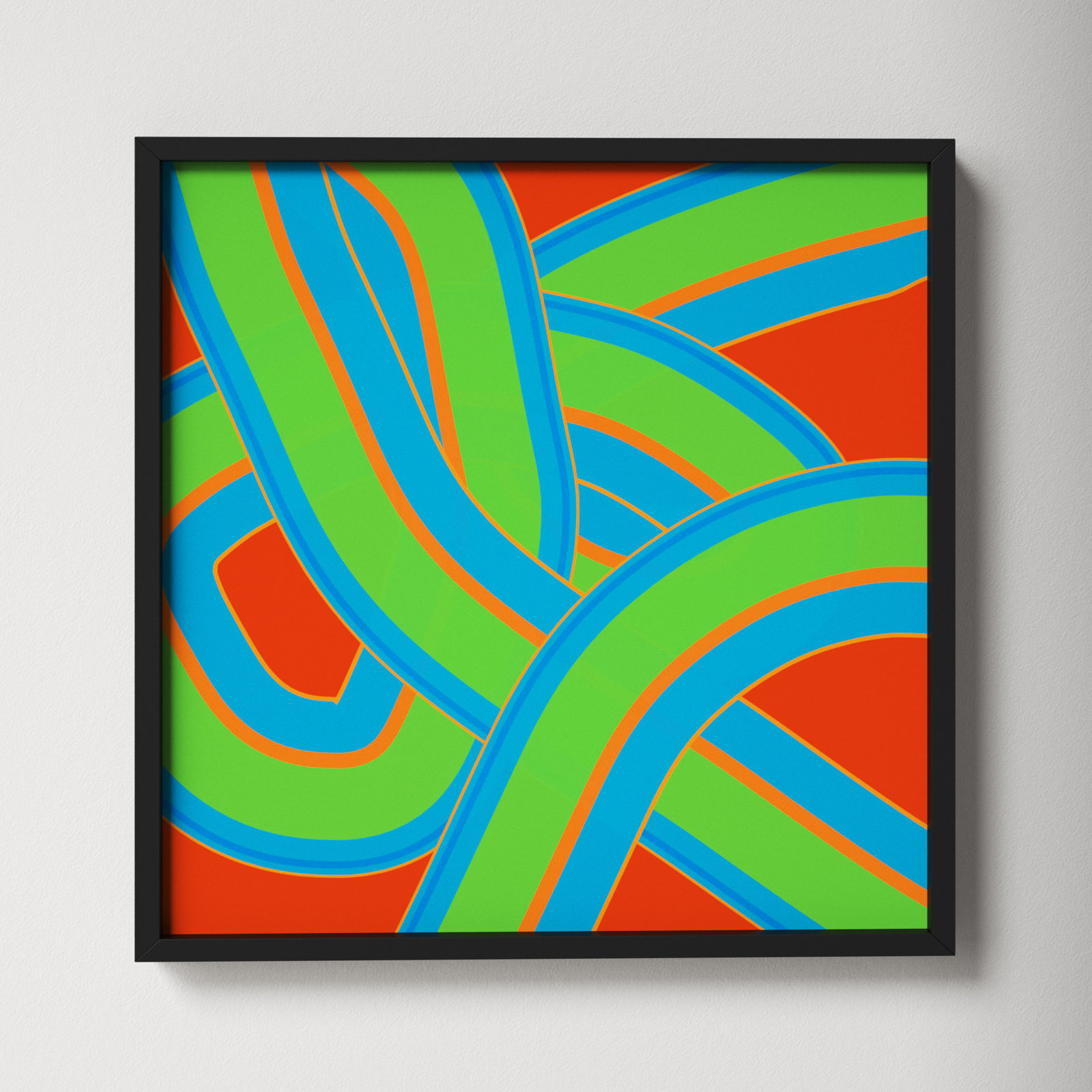 Twisted Love by Jacques Pilon, 16" H x 16" W x 1.25" D, Black