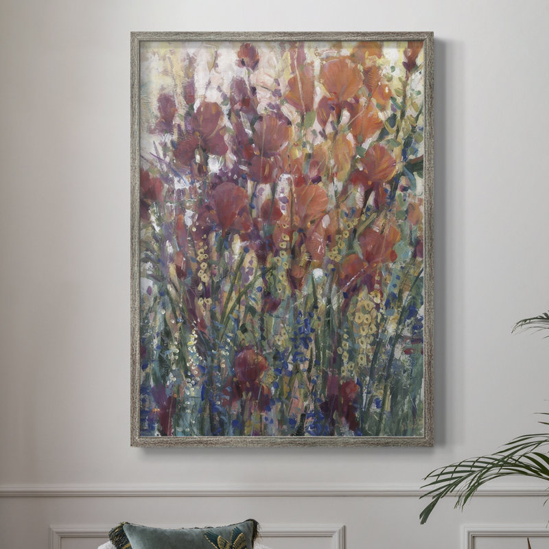 Sunlit Flowers II, reproduction encadrée - bois massif, H 15 po x l 12 po