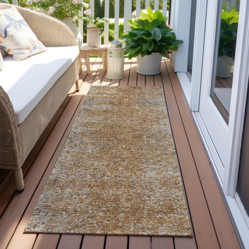 Tapis intérieur / extérieur Malchow avec envers antidérapant, Tapis de couloir 2 pi 3 po x 7 pi 6 po